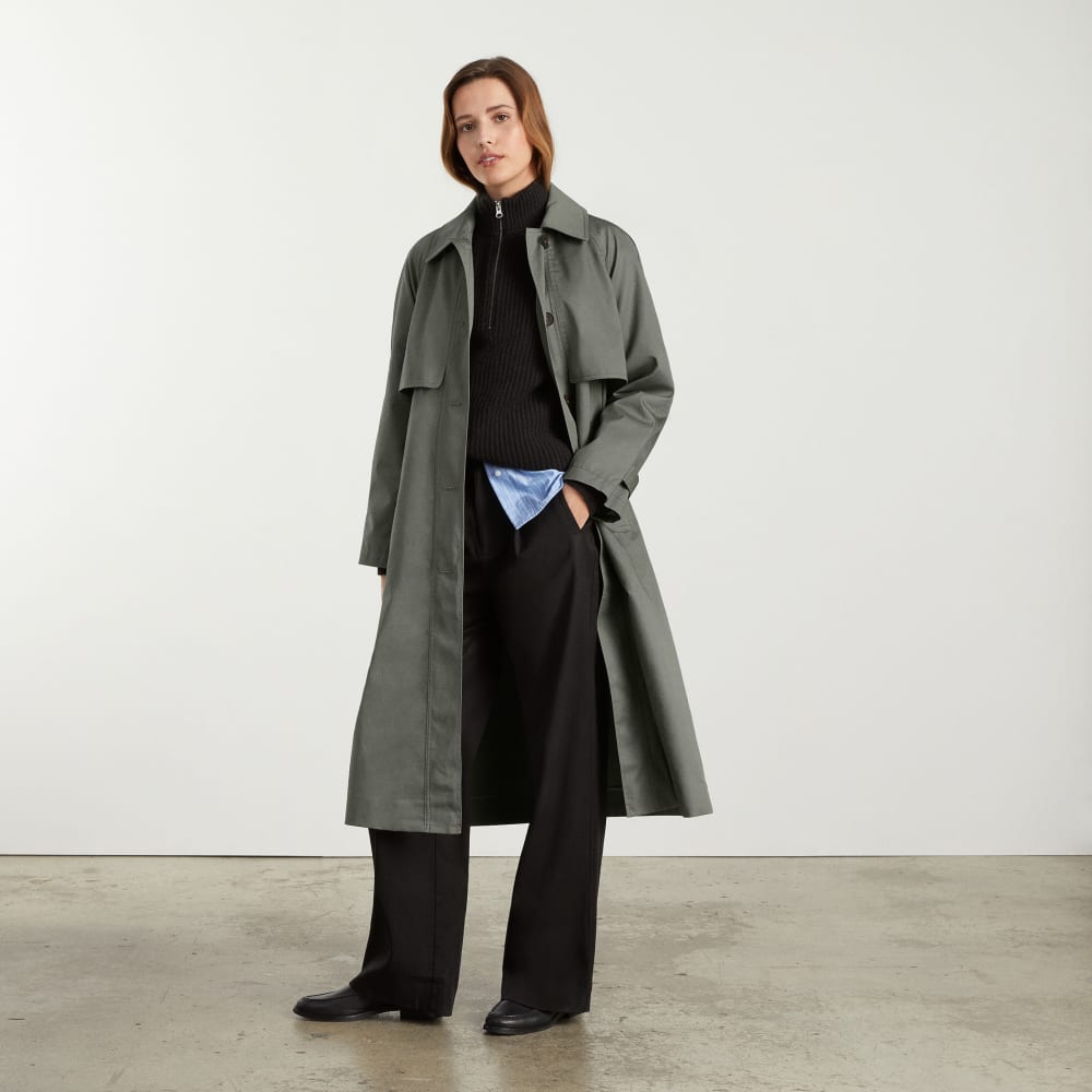 womens-long-mac-coat-pewter-green