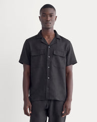 mens-linen-ss-camp-shirt-black | primary