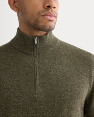 mens-cashmere-quarter-zip-sweater-hthr-army-green