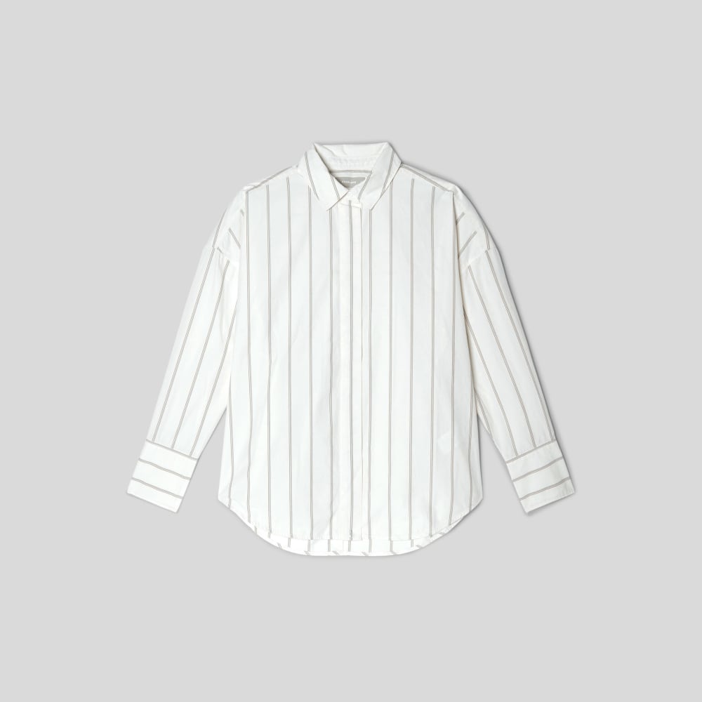 womens-oversized-poplin-shirt-black-canvas-tan | alt