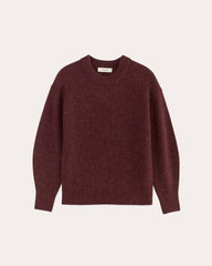 womens-alpaca-ribbed-cocoon-crew-burgundy | alt