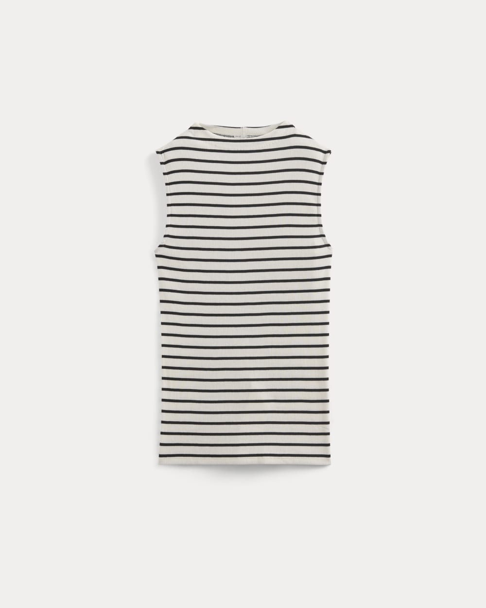 womens-supima-micro-rib-funnel-neck-tank-bone-black | alt