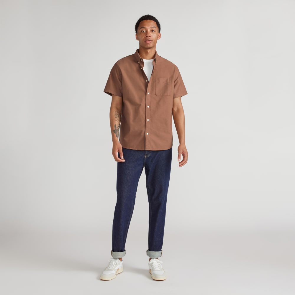 mens-organic-short-sleeve-oxford-shirt-cocoa-brown