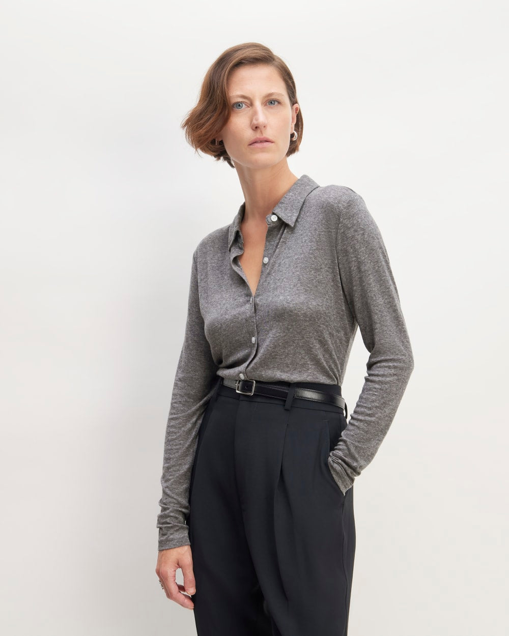 womens-merino-tencel-relaxed-shirt-heather-charcoal | primary