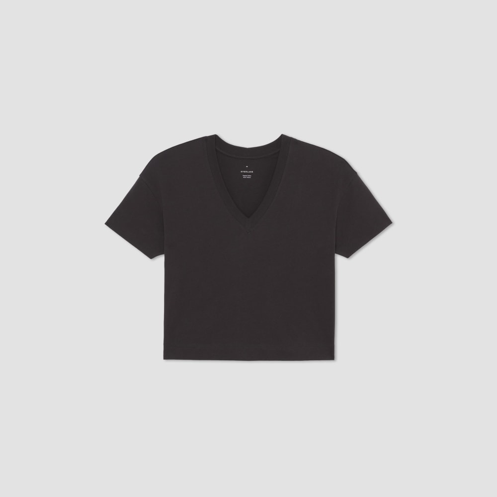 womens-organic-ctn-boxy-v-tee-vintage-black | alt