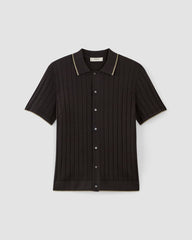 mens-no-sweat-button-down-polo-black | alt