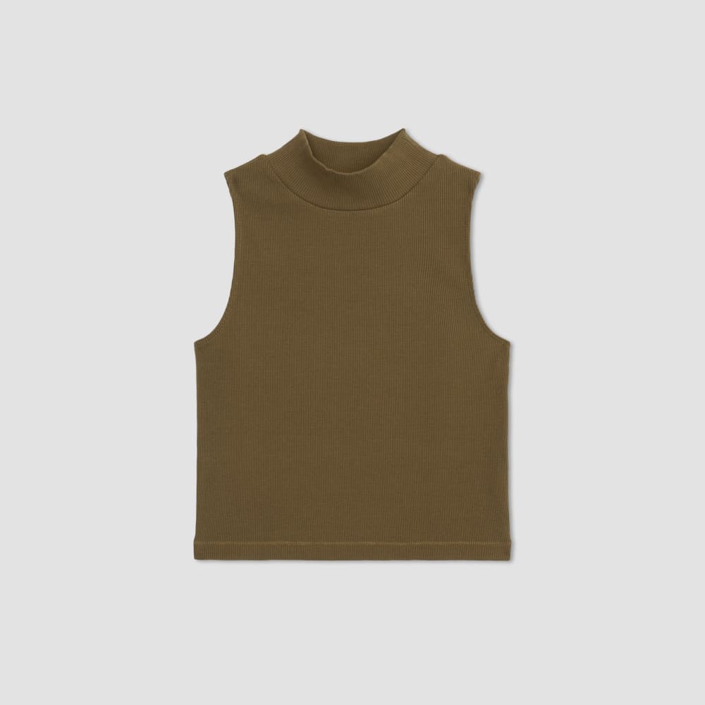womens-stretch-rib-mockneck-tank-beech | alt