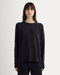 womens-slouch-sweater-cotton-linen-black | primary