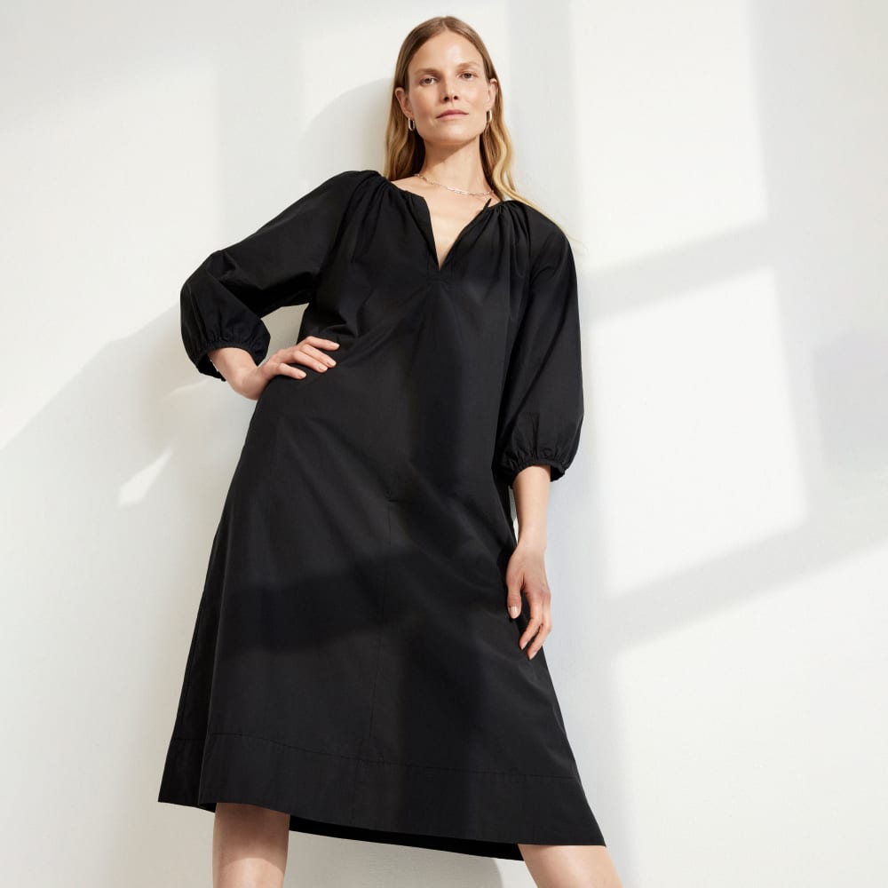 womens-raglan-sleeve-poplin-dress-black