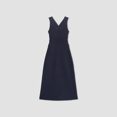 womens-ribbed-cotton-cross-back-dress-navy | alt