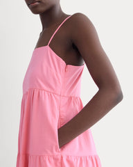 womens-gauze-tiered-dress-deep-pink