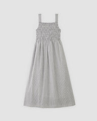 womens-gauze-smock-dress-white-black | alt