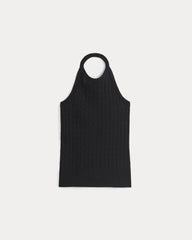 womens-cable-halter-in-cotton-cashmere-black | alt