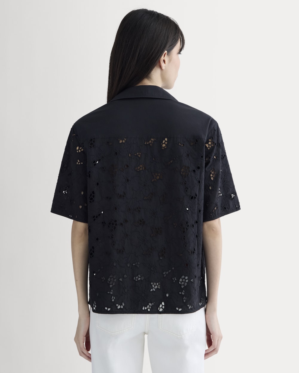 womens-eyelet-camp-shirt-black