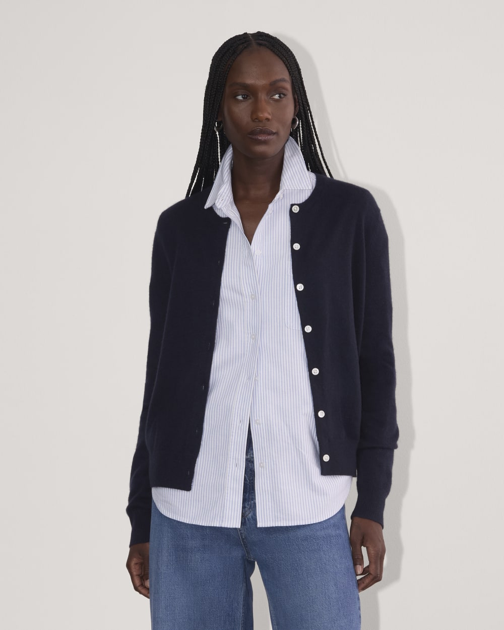 womens-cashmere-classic-crew-cardigan-navy | primary