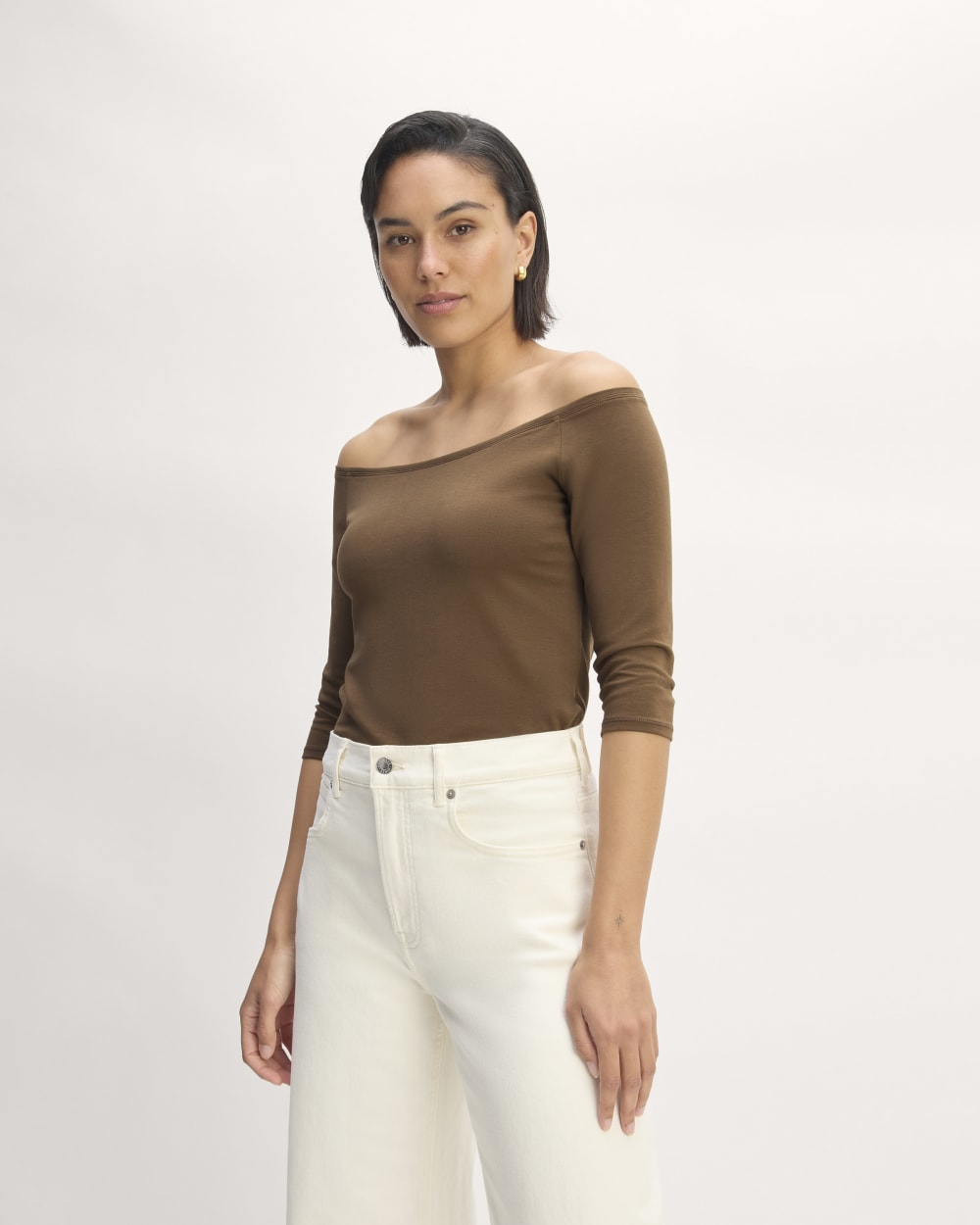 womens-supima-form-off-shoulder-top-cocoa | primary