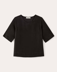 womens-tencel-buttersoft-relaxed-tee-black | alt