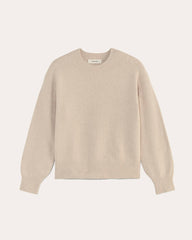 womens-luxe-cotton-cocoon-crew-sweater-heather-mushroom | alt