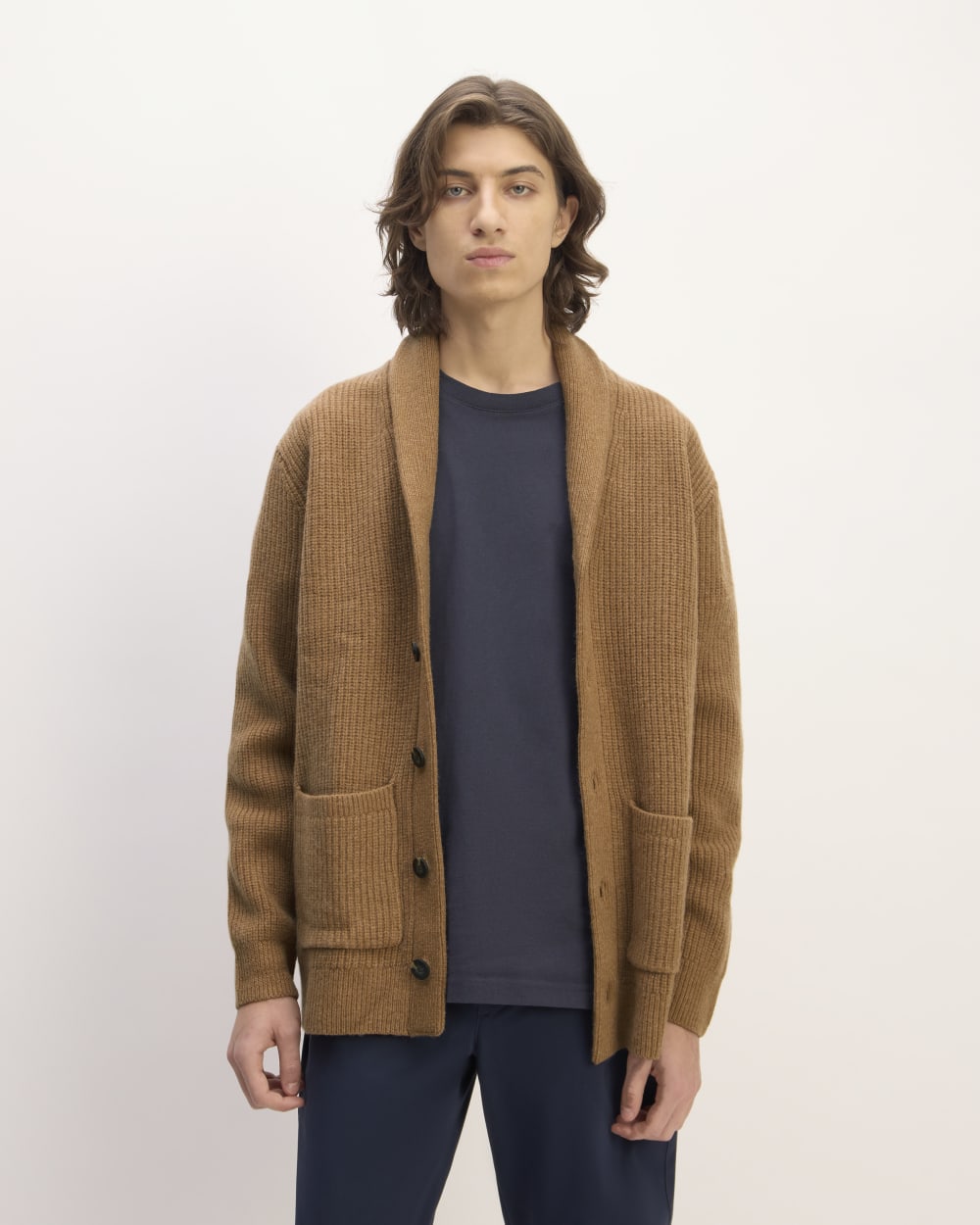 mens-merino-collar-cardigan-deep-camel | primary