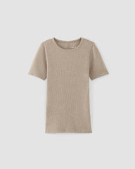 womens-supima-micro-rib-ss-crew-heathered-tan | alt