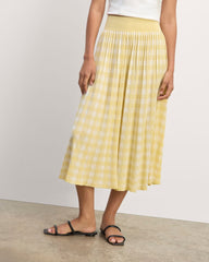 womens-viscose-knit-pleated-skirt-bone-parsnip-gingham | alt