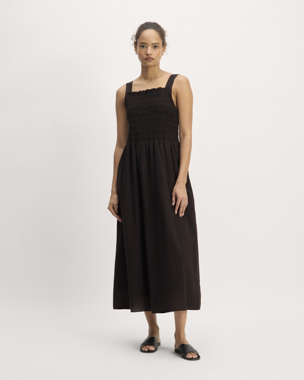 womens-gauze-smock-dress-black
