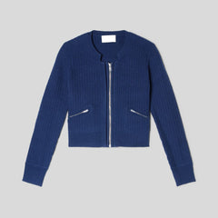 womens-cropped-cotton-merino-bomber-bright-navy | alt