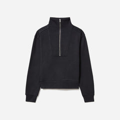 womens-track-half-zip-black | alt