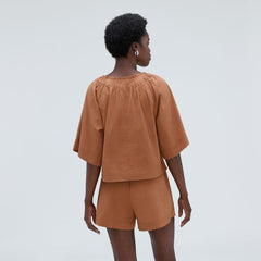 womens-seersucker-gathered-tee-tawny-brown