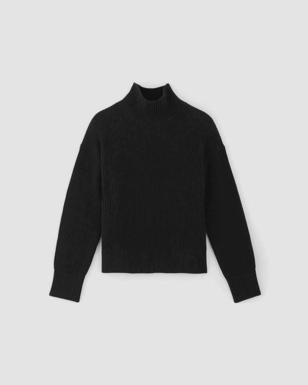womens-organic-cotton-ribbed-turtleneck-black | alt