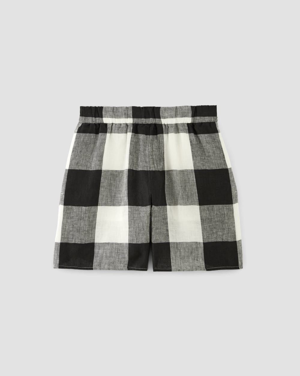 womens-linen-easy-short-bone-black-check | alt