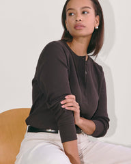 womens-cotton-waffle-henley-tee-black