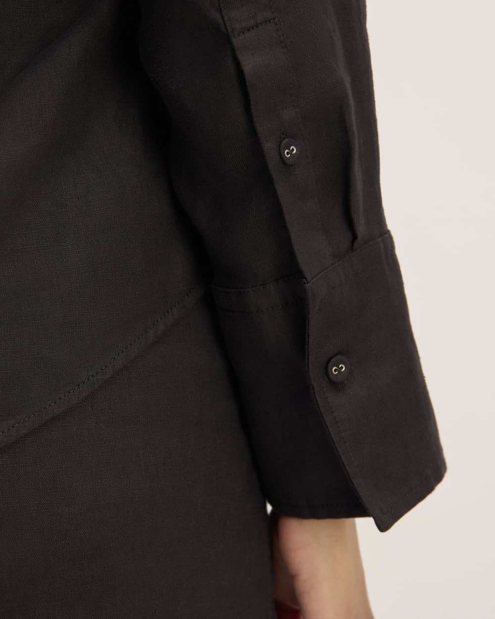 womens-linen-popover-shirt-new-black