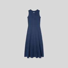 womens-organic-cotton-waffle-tank-dress-navy | alt