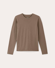 womens-essential-slim-long-sleeve-crew-clay | alt