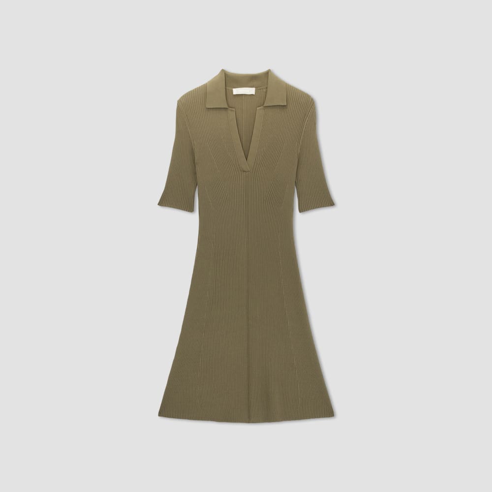 womens-ribbed-short-sleeve-polo-dress-kalamata | alt