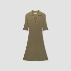 womens-ribbed-short-sleeve-polo-dress-kalamata | alt