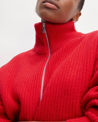 womens-felted-merino-halfzip-sweater-classic-red