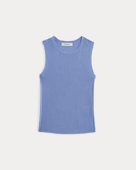 womens-ultrasoft-merino-rib-shell-tank-bluebell | alt