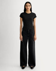 womens-pointelle-short-sleeve-tee-black