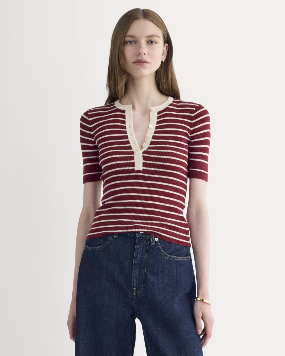 womens-short-sleeve-henley-soft-merino-merlot-parchment | primary