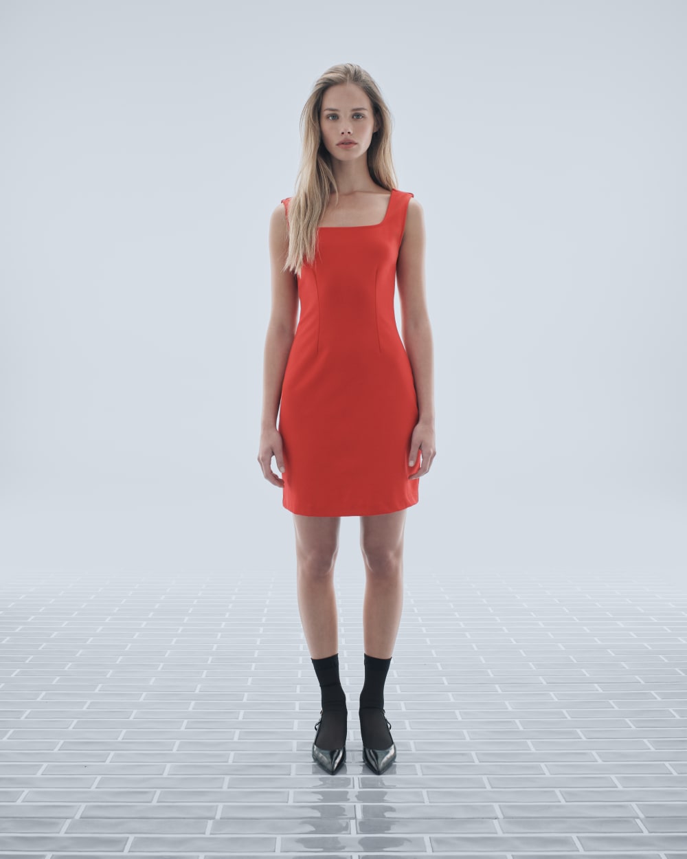 womens-dream-square-neck-dress-classic-red | editorial