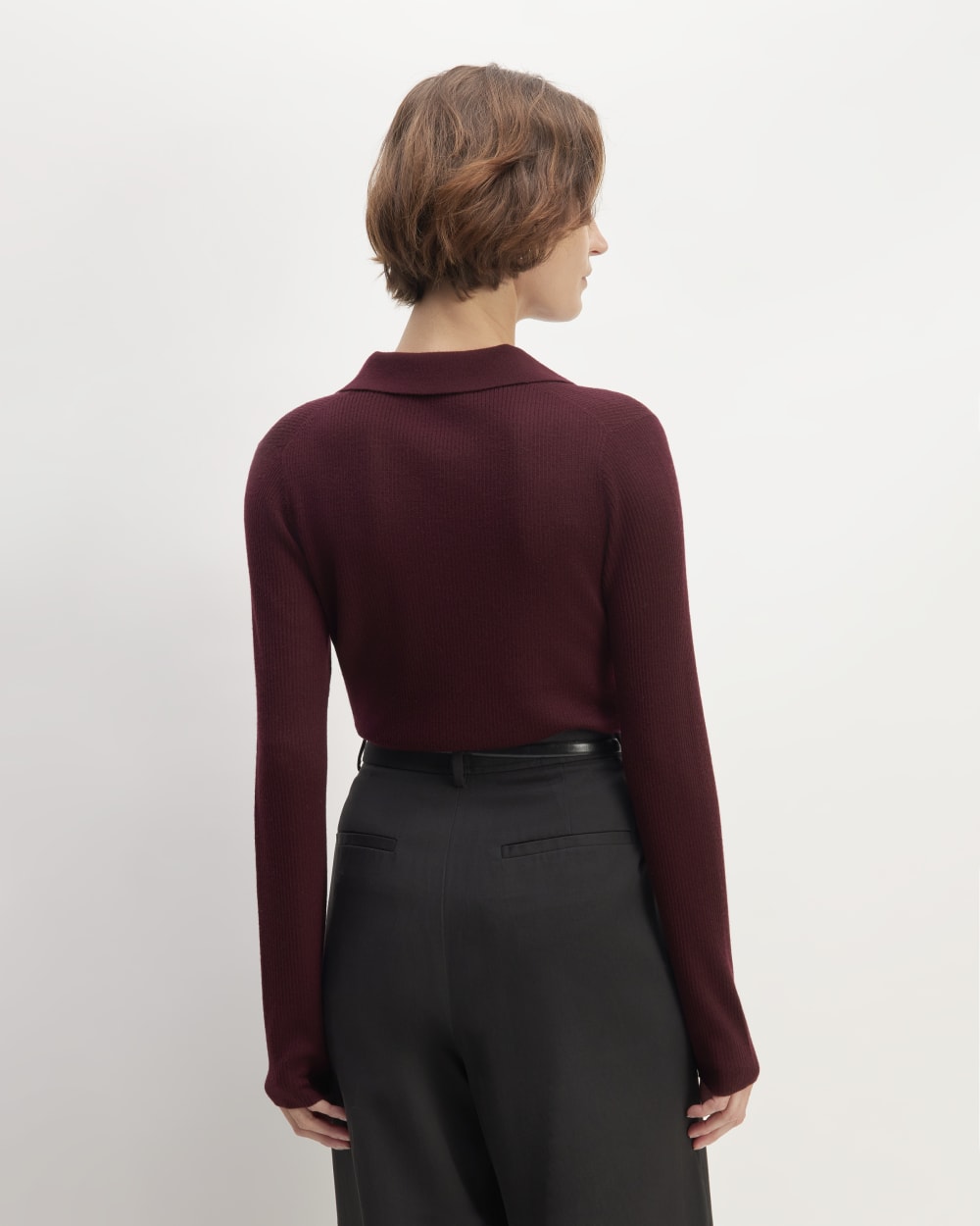 womens-ultrafine-merino-ribbed-polo-burgundy