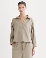 womens-overshirt-in-tailor-twill-light-taupe | primary