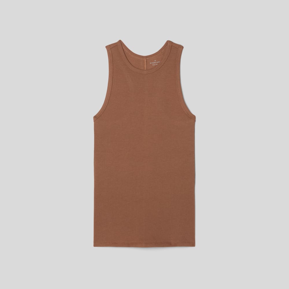 womens-supima-micro-rib-racerback-tank-cocoa-brown | alt