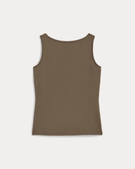 womens-supima-form-boatneck-tank-deep-taupe | alt
