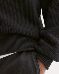 mens-waffle-rollneck-crew-black