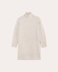 womens-luxe-cotton-sweater-dress-heathered-oat | alt