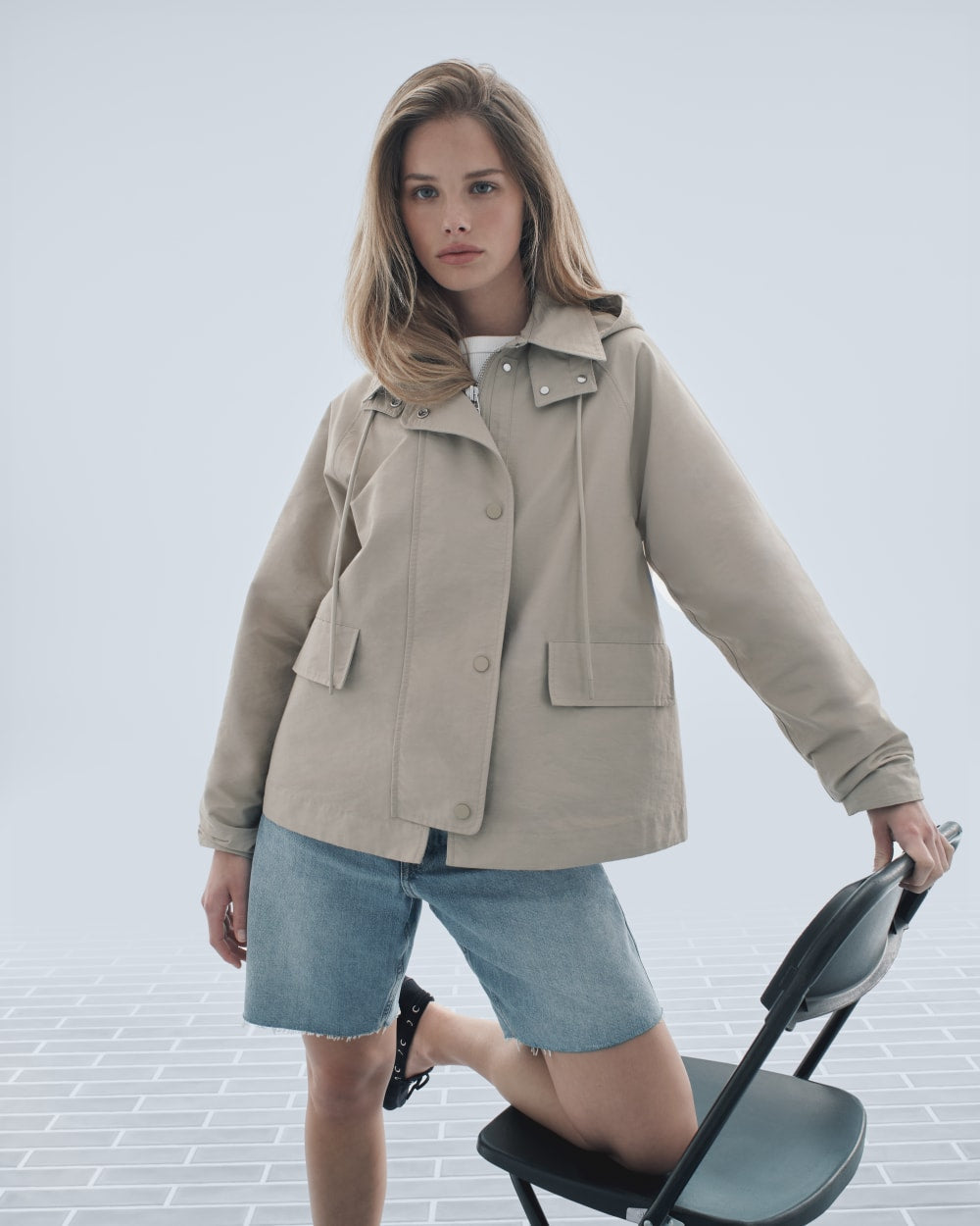 womens-short-anorak-trench-coat-khaki | editorial