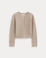 womens-boxy-henley-in-cozy-waffle-heathered-oatmeal | alt